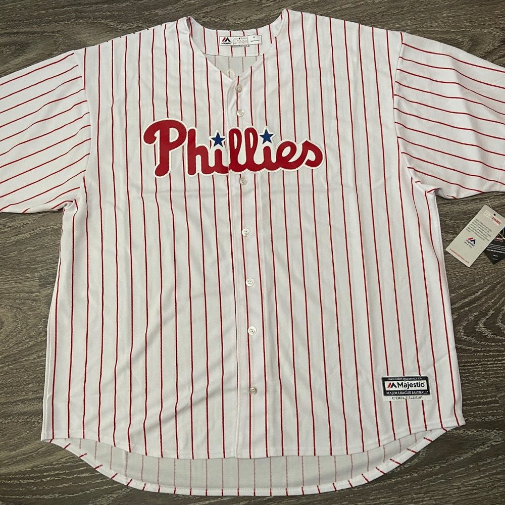 Majestic Philadelphia Phillies Sewn Franco 4XL Home Authentic Cool Base Jersey